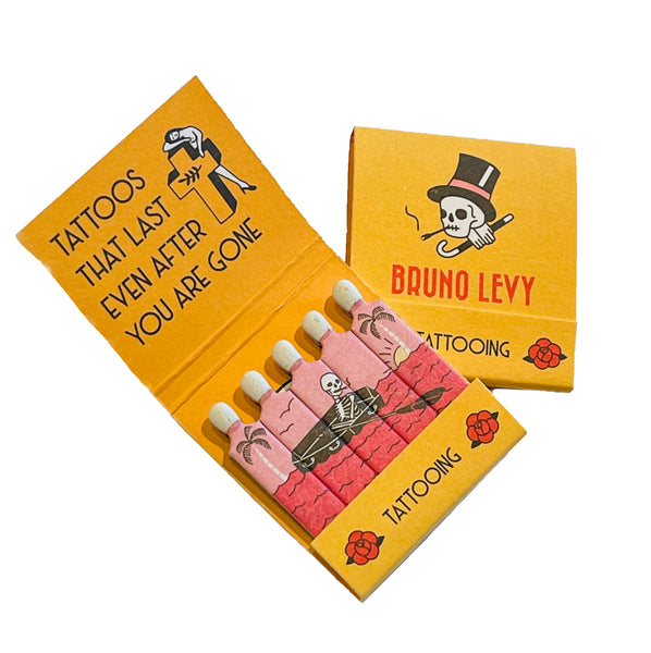 Bandit Tattoo /Bruno Levy Retro Feature Matchbooks 2-pack